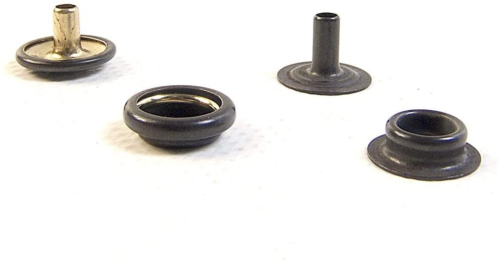 Black Oxide Snaps, Military Black Finish w/ Longer 1/4 Posts on Caps and  3/8 Posts on Eyelet for Thick Fabric or Carpet — Northwest Tarp & Canvas